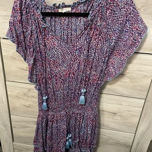 Poupette St. Barths dress with smocked waist and tassels sz XS worn once